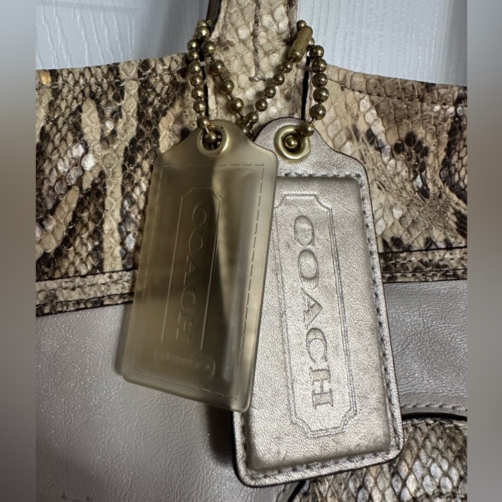 Coach Audrey Python Slim Tote - image 10